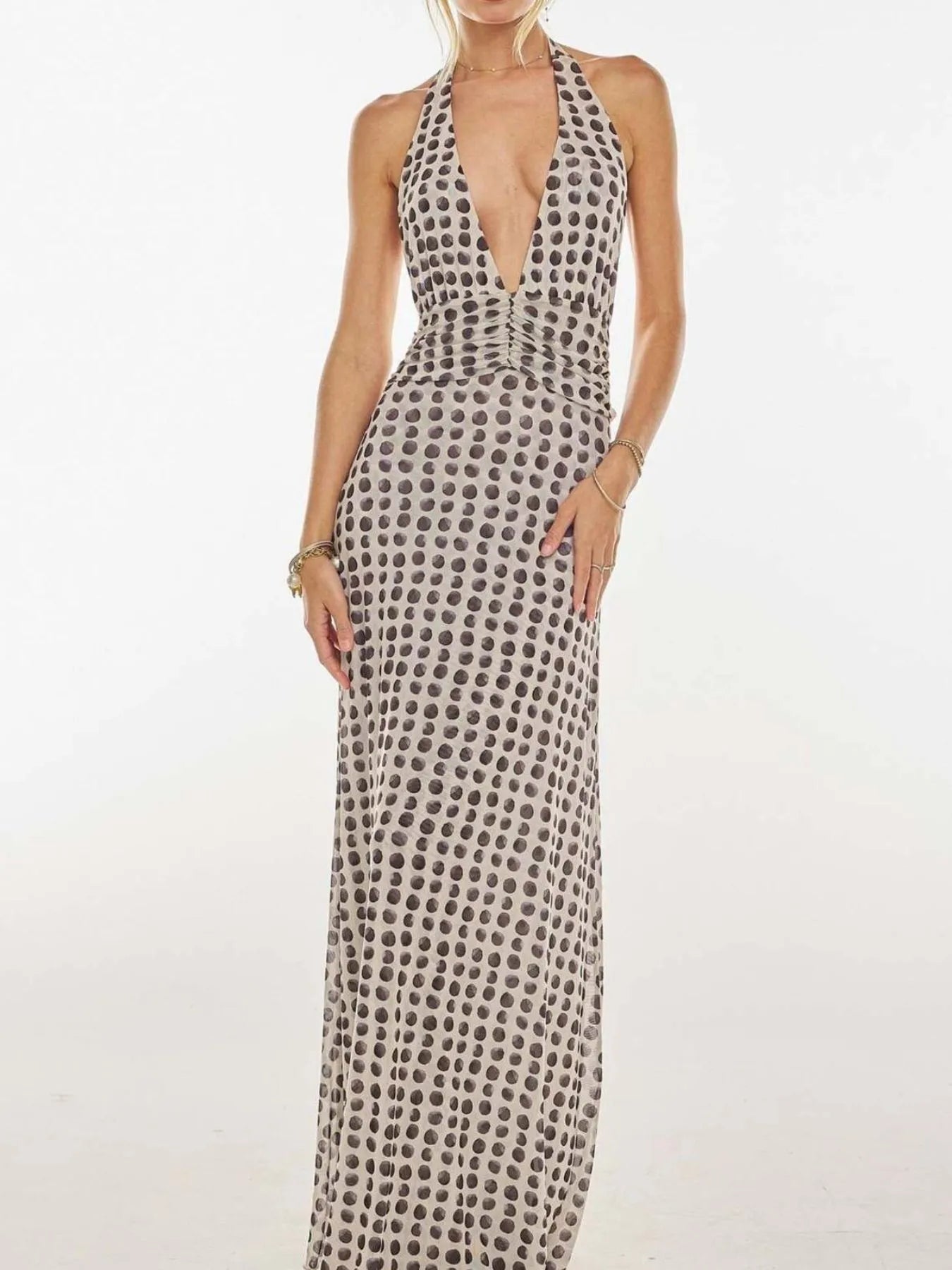 Floral Halter Neck Deep V Maxi Dress Wave Point 330dc920-1846-451a-a536-c6fc7ced730f-Max-Origin