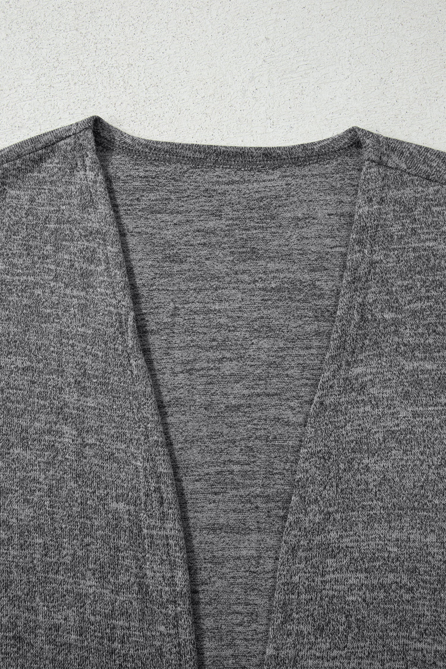 Dark Grey 3pcs V Neck T Shirt Ribbon Knot Pants Open Duster 3pcs Lounge Set 3310e424efc818d8