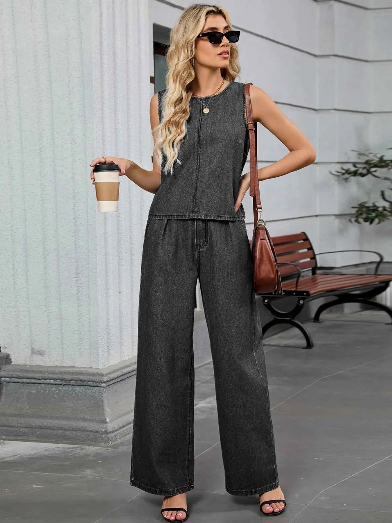 Round Neck Tank and Pants Denim Set Black 3315c0c2b1cd44d288eaaee94891dbd4-Max-Origin
