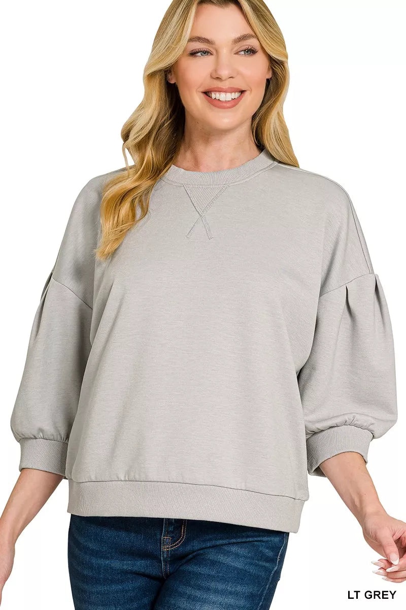 Zenana Scuba Dolman Sleeve Sweatshirt LT GREY 331e71c4c5c94bf39b1bb31d33f944b8-Max-Origin