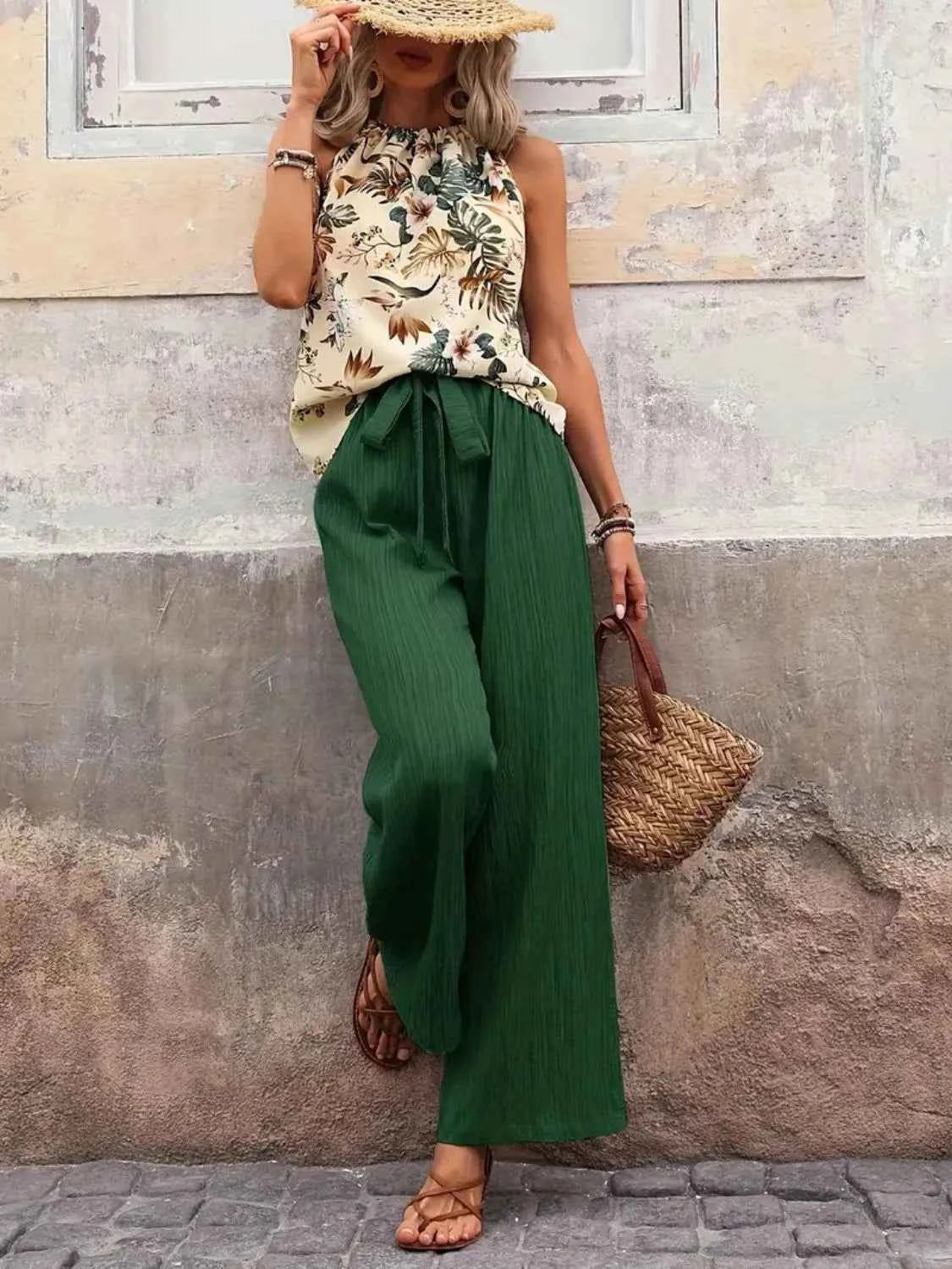 Printed Tank Top and Wide Leg Pants Set 33257ec9-b5df-4f2f-91ed-0f3afba4f5ec-Max-Origin