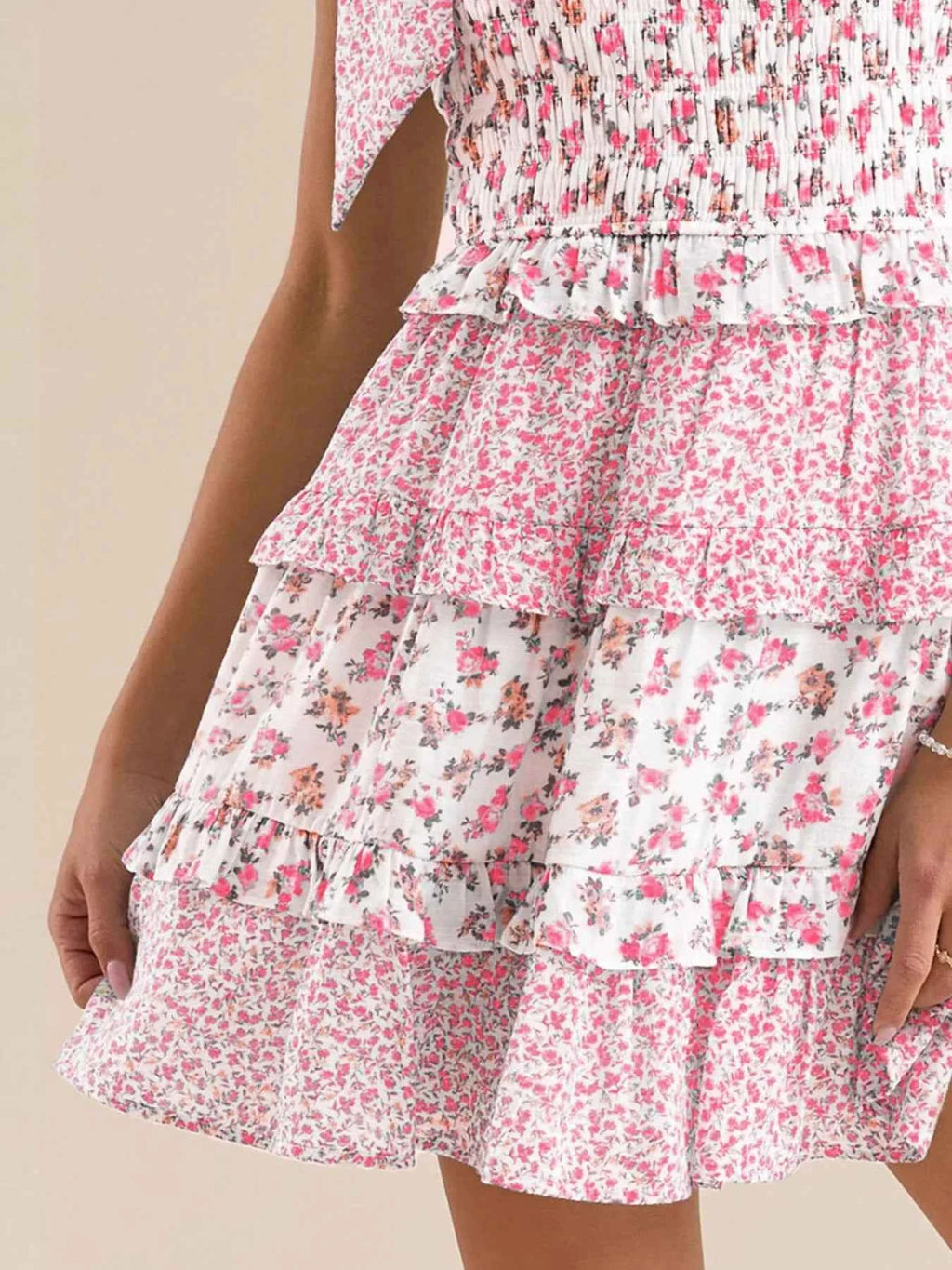 Floral Smocked Tie-Shoulder Summer Dress 3333539e-5379-498e-b736-5e863f7989a0-Max-Origin