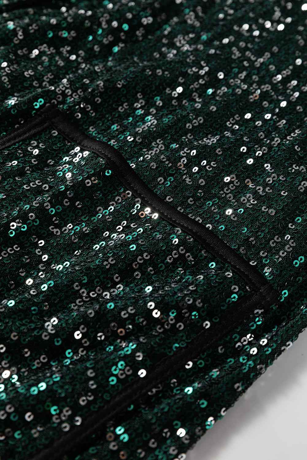 Evergreen Glitter Sequin Open Front Long Sleeve Top 3338c050fe568e32