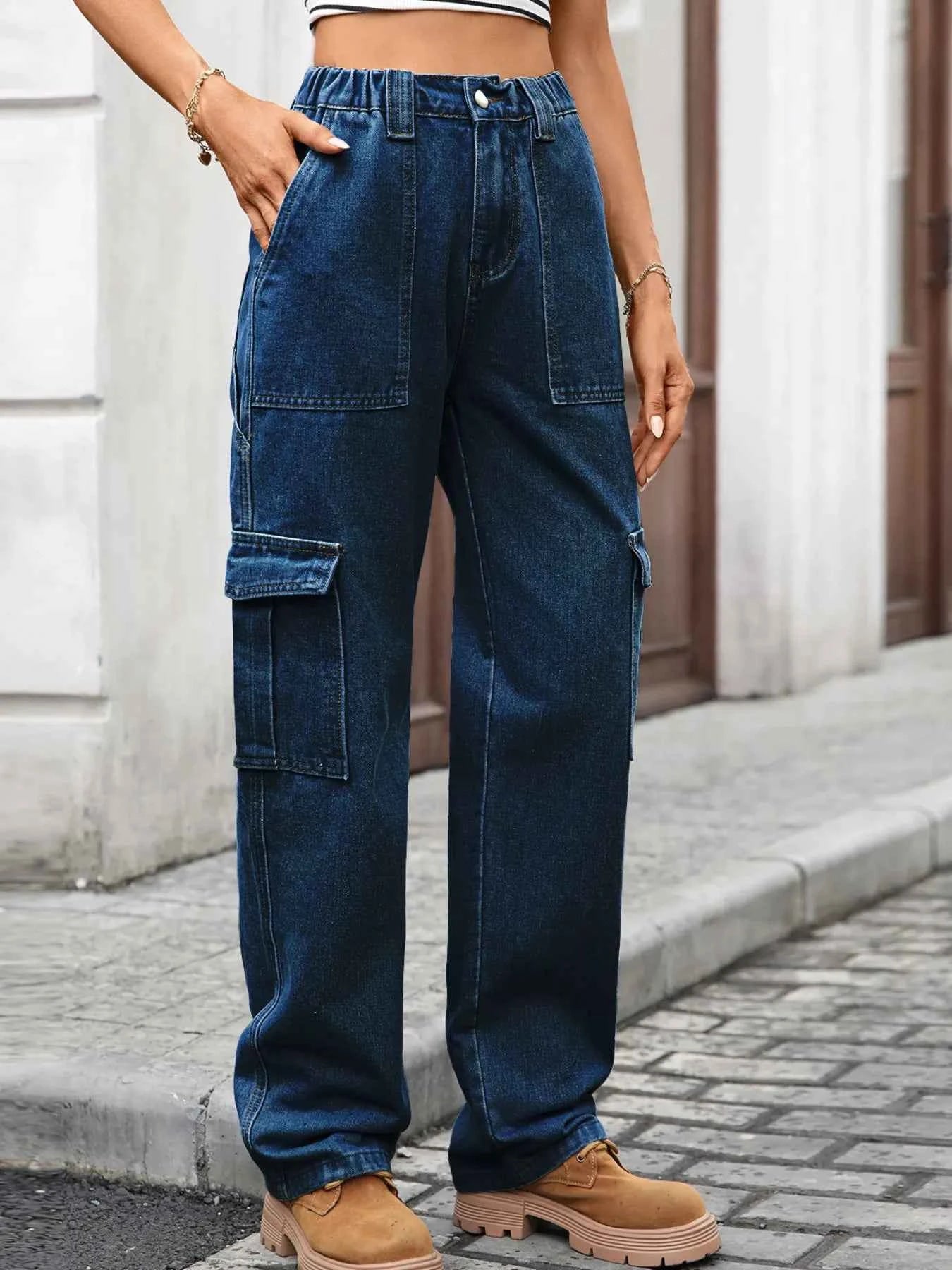 High-Waisted Cargo Jeans 333b97e3d55b4320807e32ae4597e692-Max-Origin