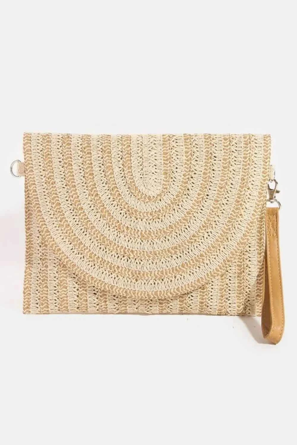 Fame Two Tone Woven Paper Envelope Clutch Bag IV One Size 3345091a-c613-4ffa-ae4d-c42d4e30e91c-Max-Origin