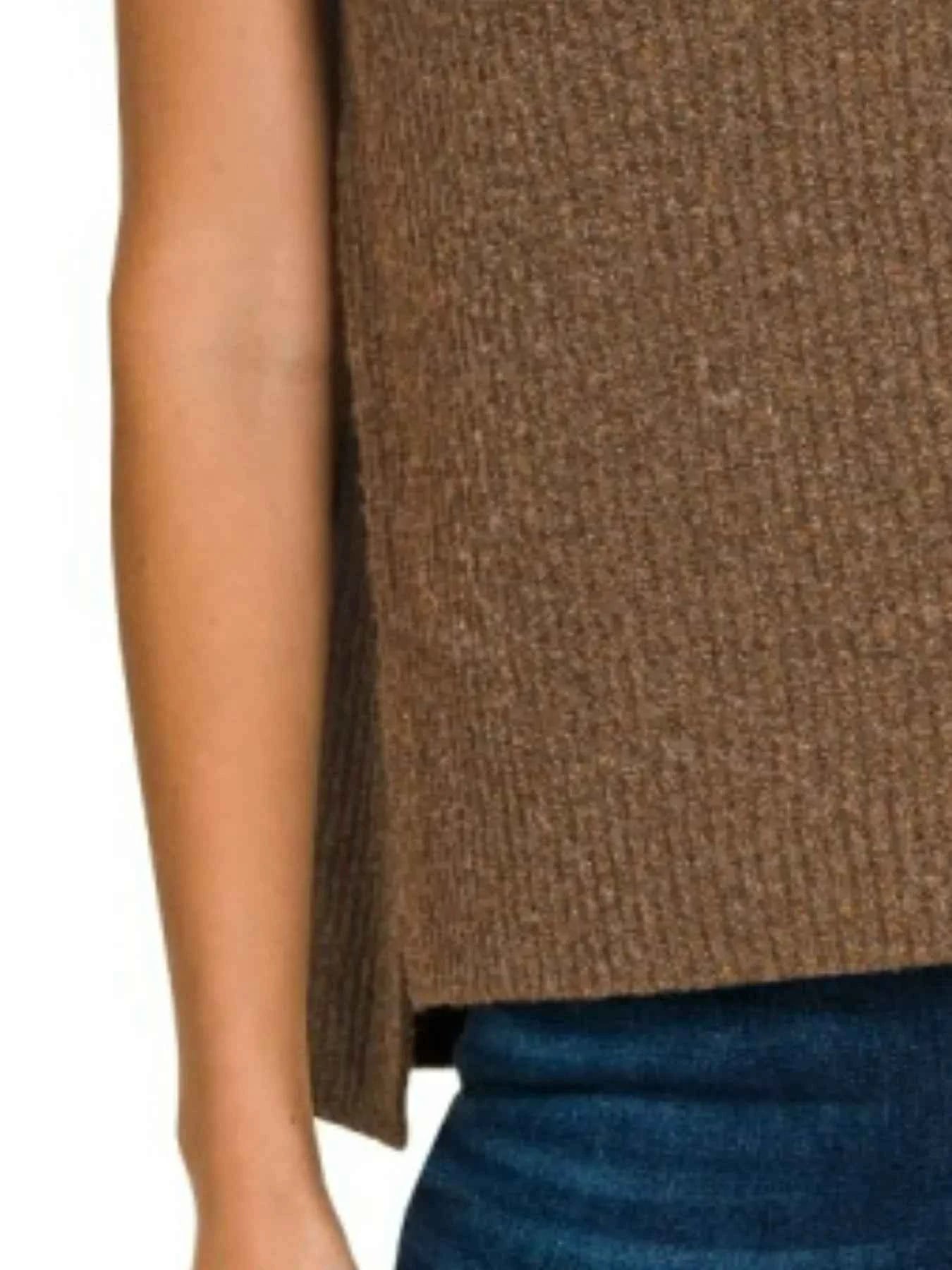 Zenana Oversized Sweater Vest with Side Slit 335380ba-aabb-4b0d-b858-2c2c21078513-Max-Origin