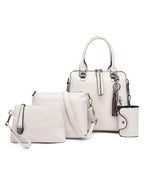 4-Piece PU Leather Bag Set with Tassel Detail White onesize 336149c3ed4d498a9853e3e9278db252-Max-Origin