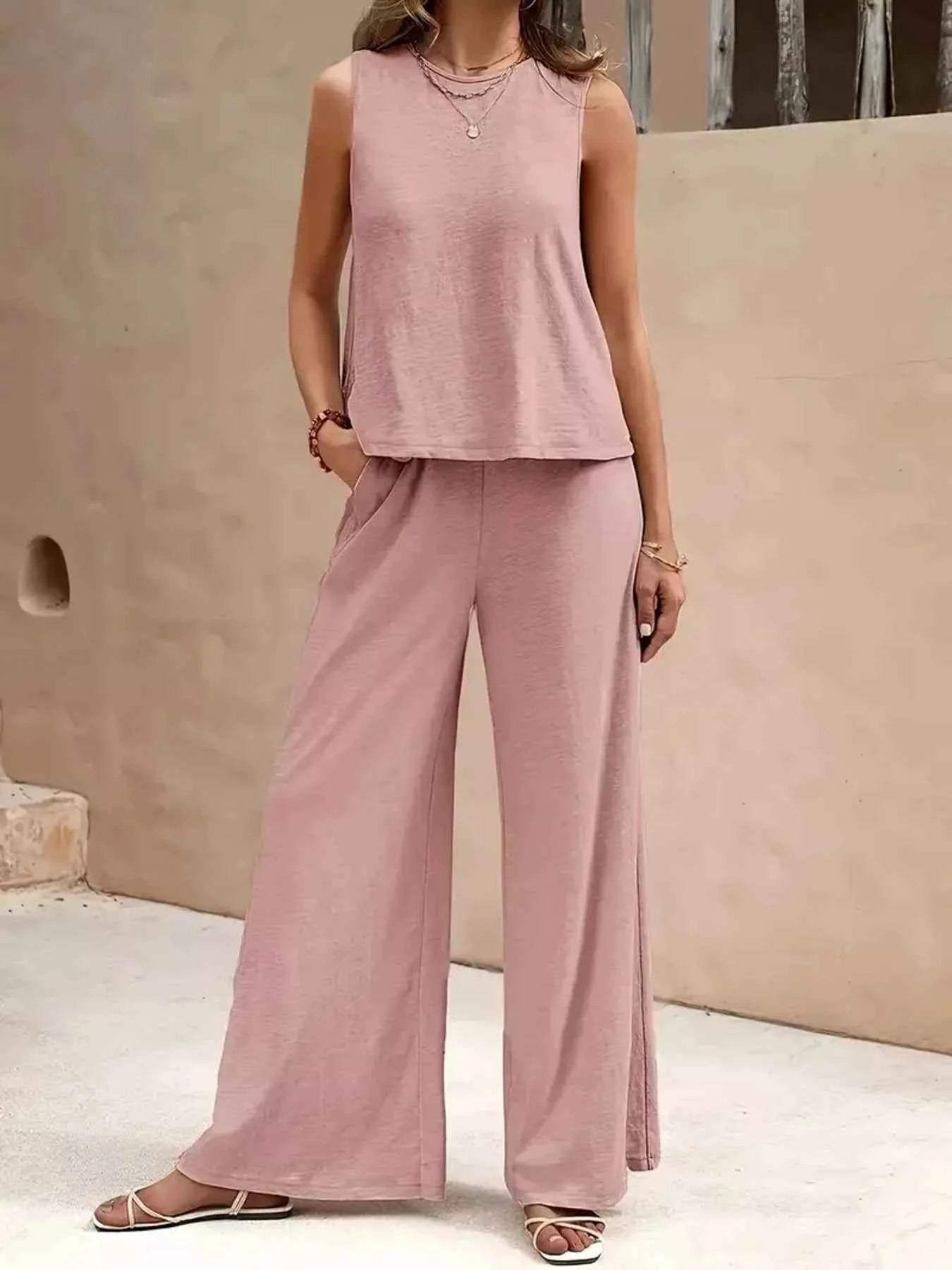 Sleeveless Top and Wide Leg Pants Set Blush Pink 336c67f6-a577-4eb1-862a-88bfa1c3c83b-Max-Origin