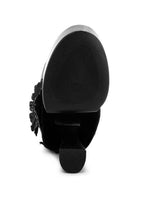 Sundra Floral Applique Platform Heeled Boots 337b7943-0249-40a2-b12d-4831b987239a