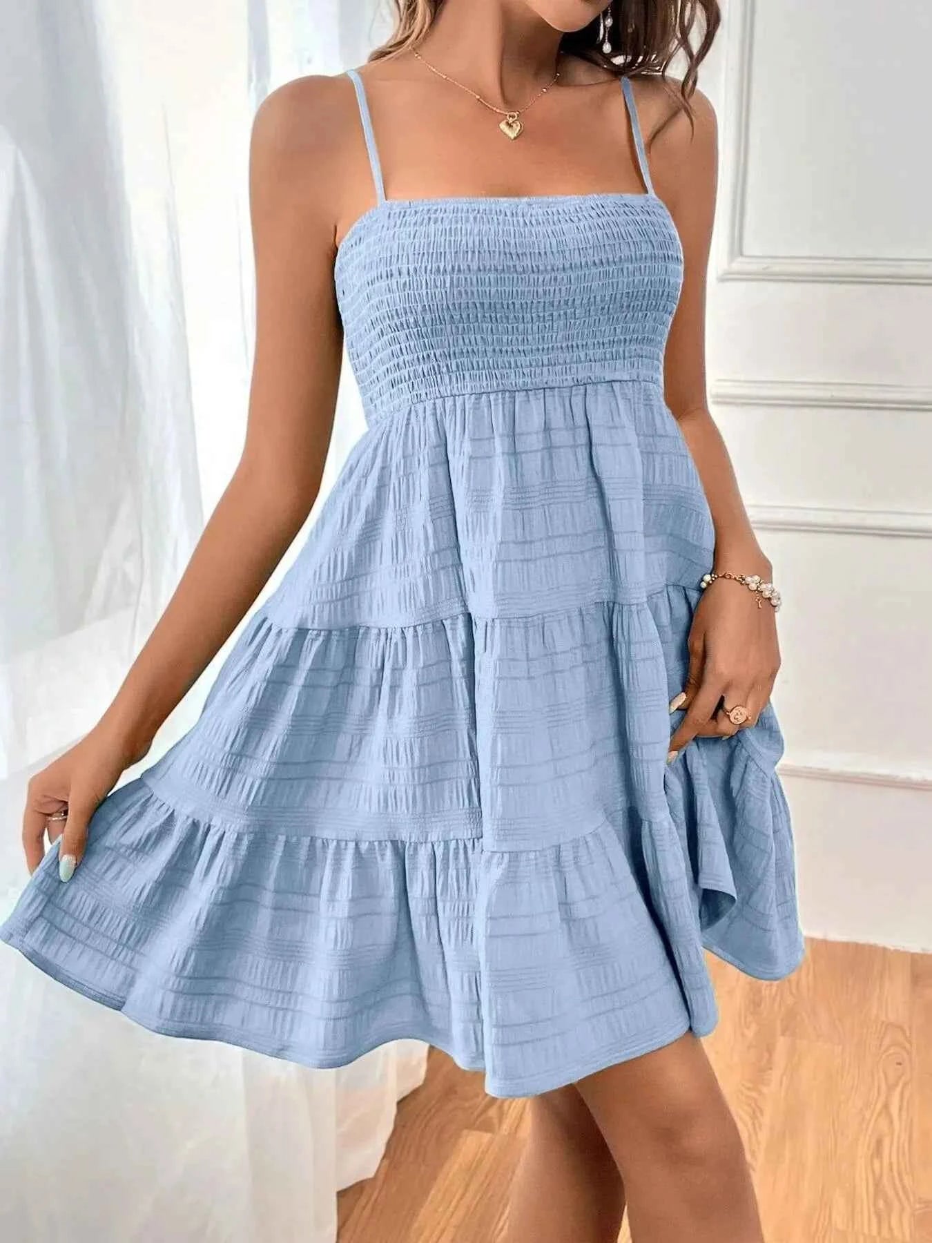 Smocked Tiered Cami Dress Light Blue 338592e93cac4ac1b7ddfce4d953902d-Max-Origin