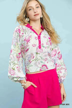 Umgee Paisley Floral Contrast Trim Blouse 33a1b8a4-a386-4349-b7cf-623957200102-Max-Origin