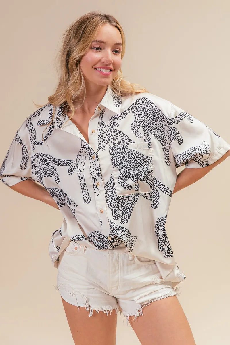 BiBi Leopard Print Short Sleeve Silky Satin Shirt Top 33b6bb61d55f4253940b03ca05b07d99-Max-Origin