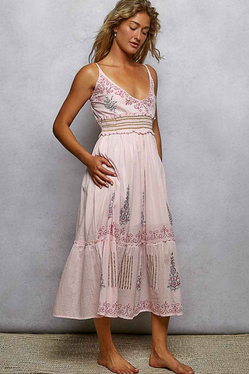 POL Smocked Waistband Floral Midi Cami Dress 33ba7402-3832-4697-ac18-439f04d8b282-Max
