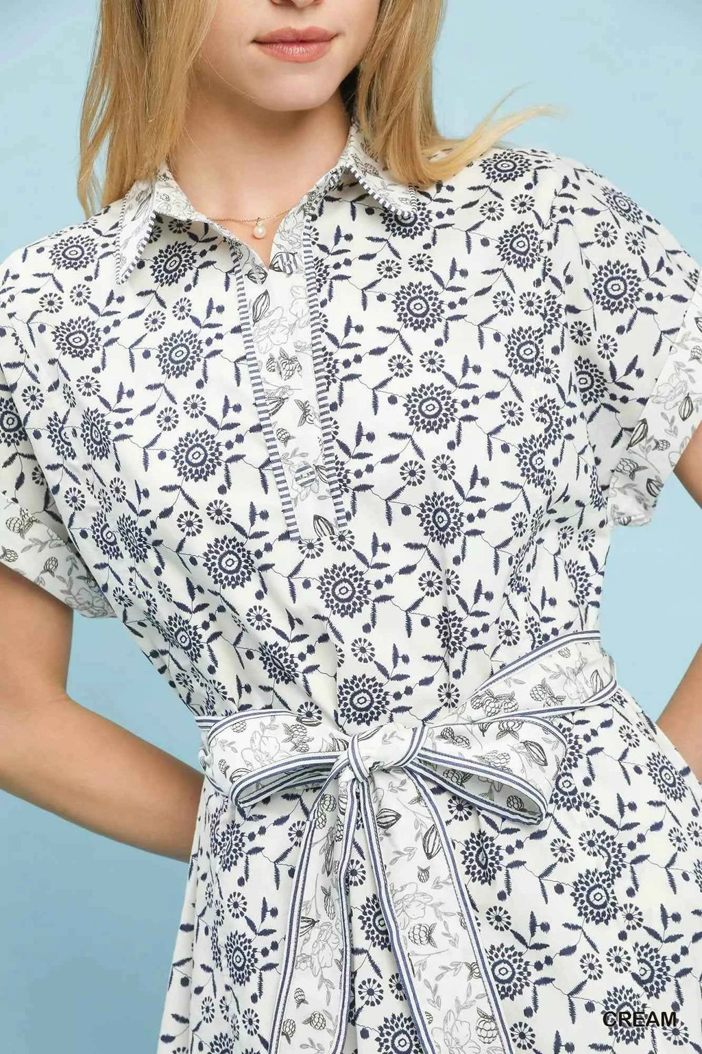 Umgee Border Print Belted Shirt Dress 33d2b76d-6e9f-47a6-bb2f-d8a4b00dc45a-Max-Origin