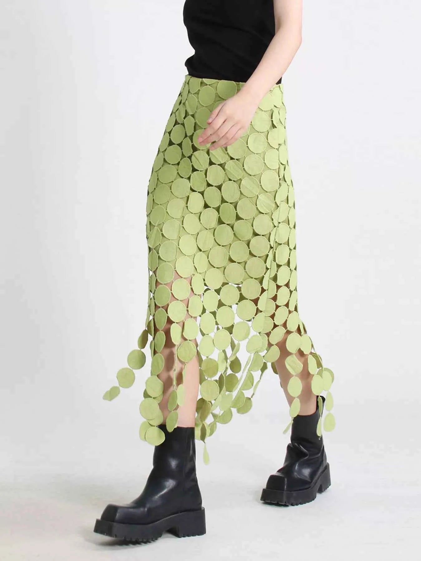 Fringe Midi Skirt Green 33e1559d80724982888f1771d3de8e51-Max-Origin