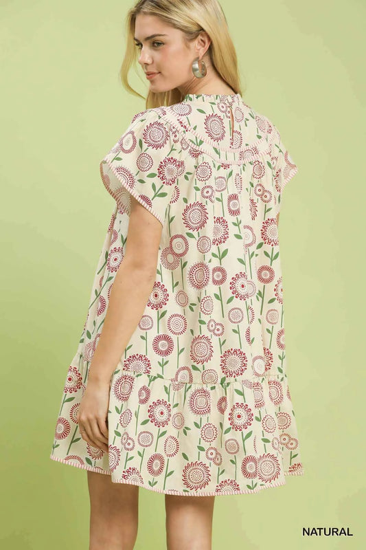 Floral Print Tiered Babydoll Dress 34083e41-f987-41e7-89c7-c6c77ad99d94-Max
