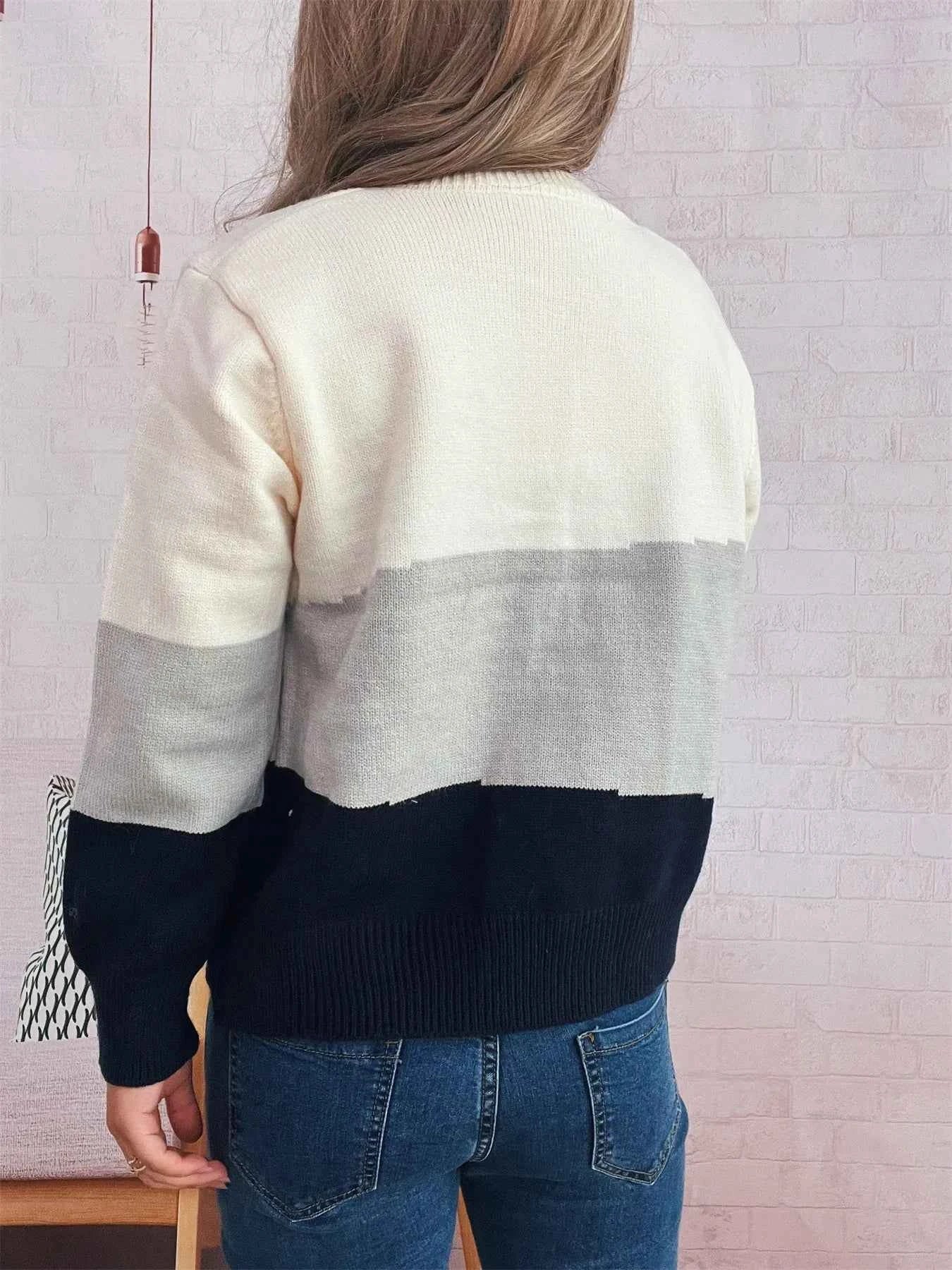 Color Block Button-Up Cardigan 3418b7fbb7e44fe58ffb00b3f8a31b4a-Max-Origin