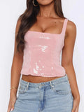 Sequined Cropped Cami Top with Back Zipper Pink 341e4512dd8e479a84559d1fbf84cee0-Max-Origin