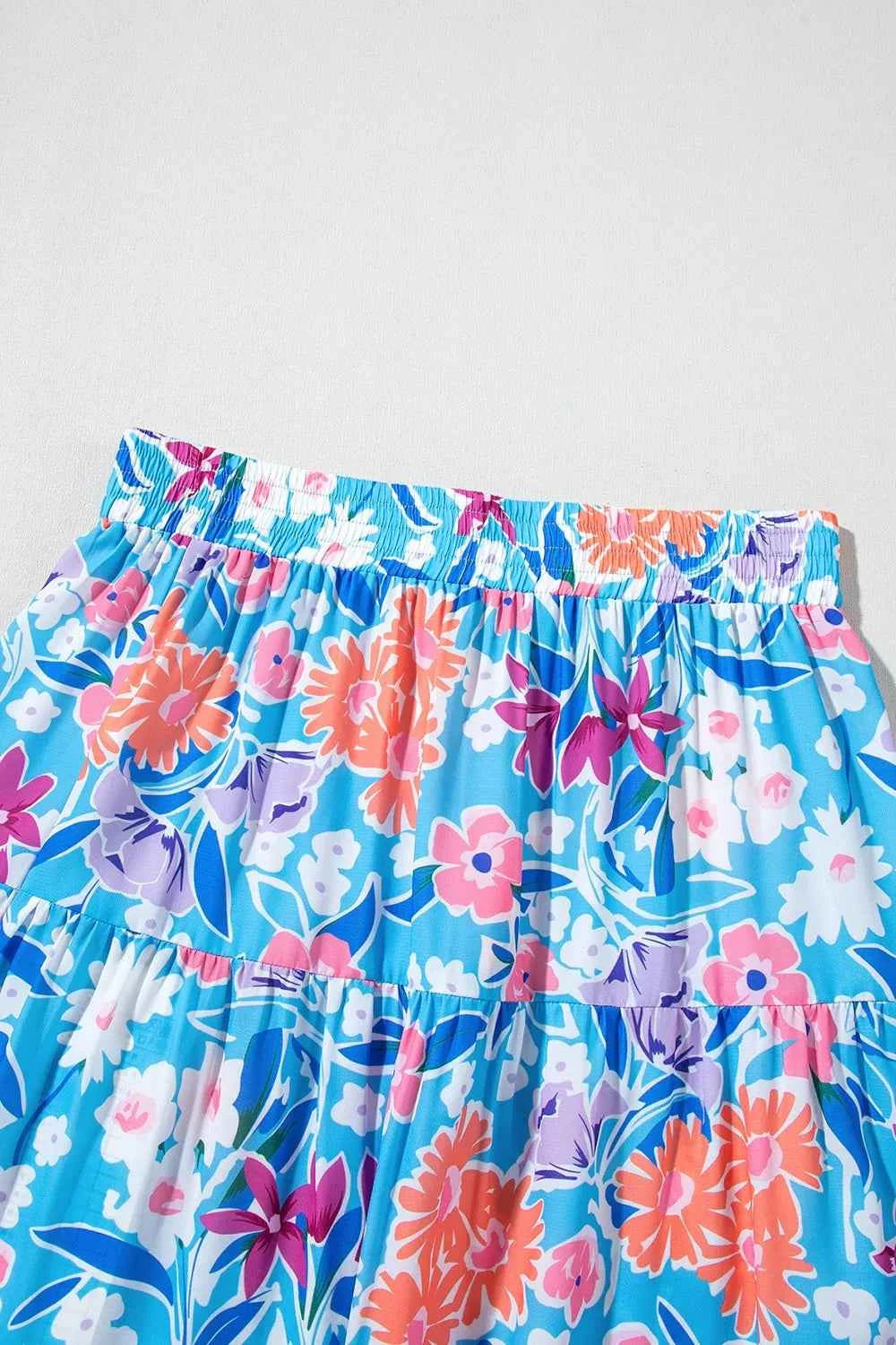 Floral Printed High Waist Split Skirt 3424c4e6-fd60-4760-bc35-6eeddd1af9b0-Max-Origin
