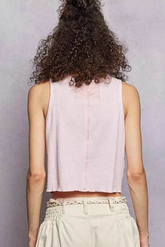Ribbed Round Neck Cropped Tank with Lace Detail 342af2ac-168e-4dcf-a12a-a9a8b3286383-Max-Origin