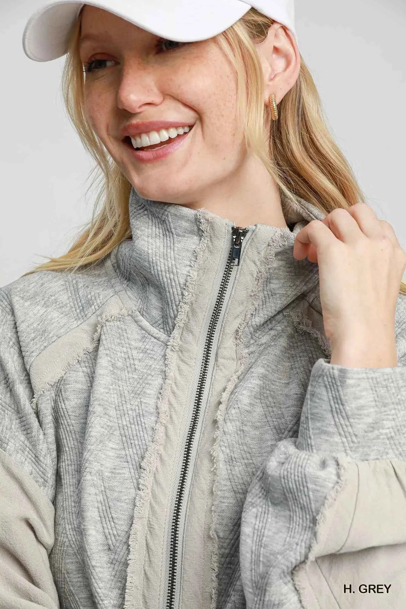 Umgee Two-Way Jacquard Zip-Up Jacket 344ecc74-ec8c-45de-99ee-5062f6949426-Max-Origin