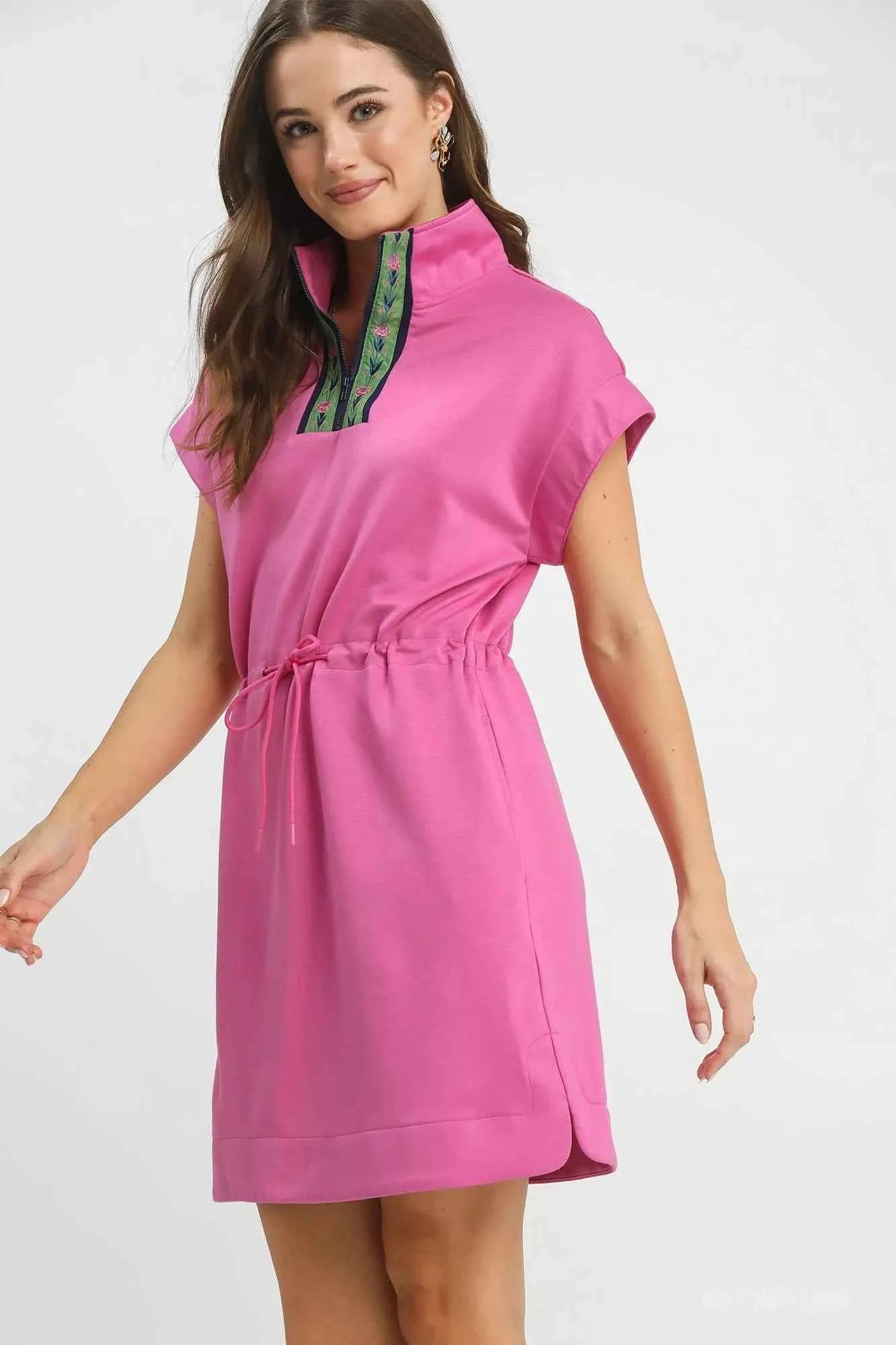 Umgee Dolman Sleeve Zip Detail Dress 347aba73-9e38-4285-bbaf-1274d25609c0-Max-Origin