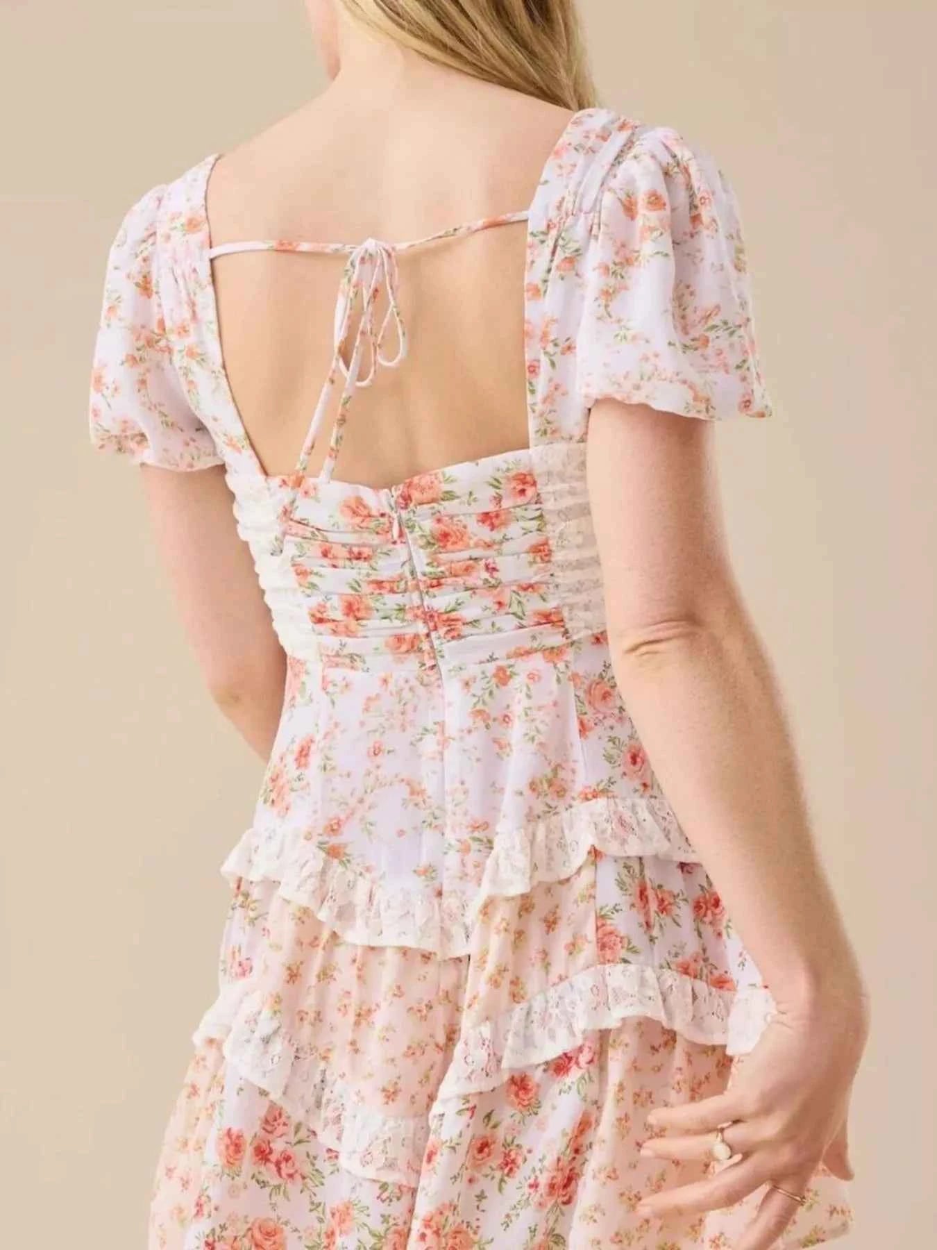 Floral Puff Sleeve Tiered Mini Dress 349065d7-1970-45d7-9d7c-e0a4b8312dc3-Max-Origin