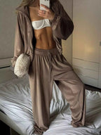 Zip Up Long Sleeve Outerwear and Pants Set 34a67d066576473f85c3b57be3221138-Max-Origin