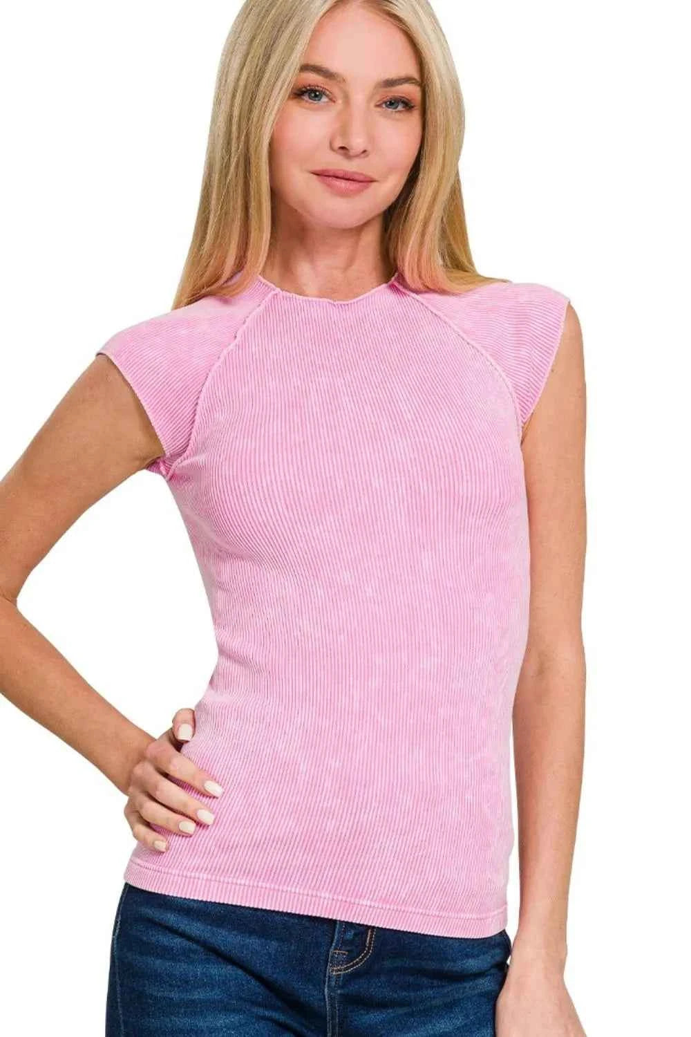 Stone Washed Ribbed Seamless Top 34a6d40c-ba99-437f-a74a-3466bca6eb40-Max-Origin