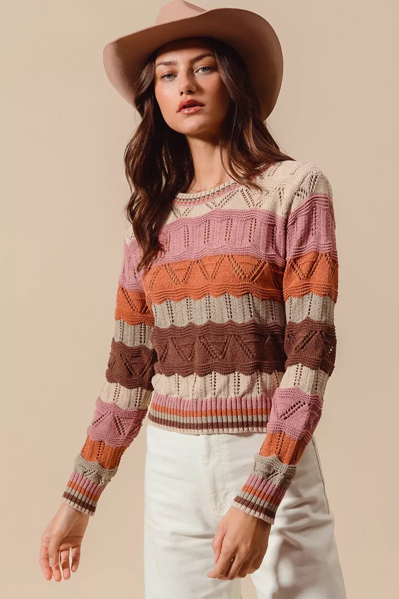 SO ME Multi Color Wavy Stripe Sweater Top 34a7f16536944c4ba5e91e1eed3b040b-Max-Origin