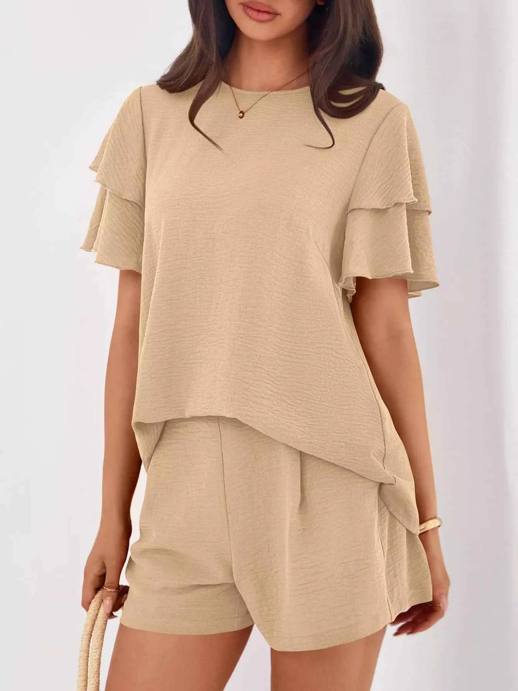 Ruffle Sleeve Top and Shorts Two-Piece Set 34a96b1f-2c2f-4fee-adcc-578e321a125b-Max-Origin