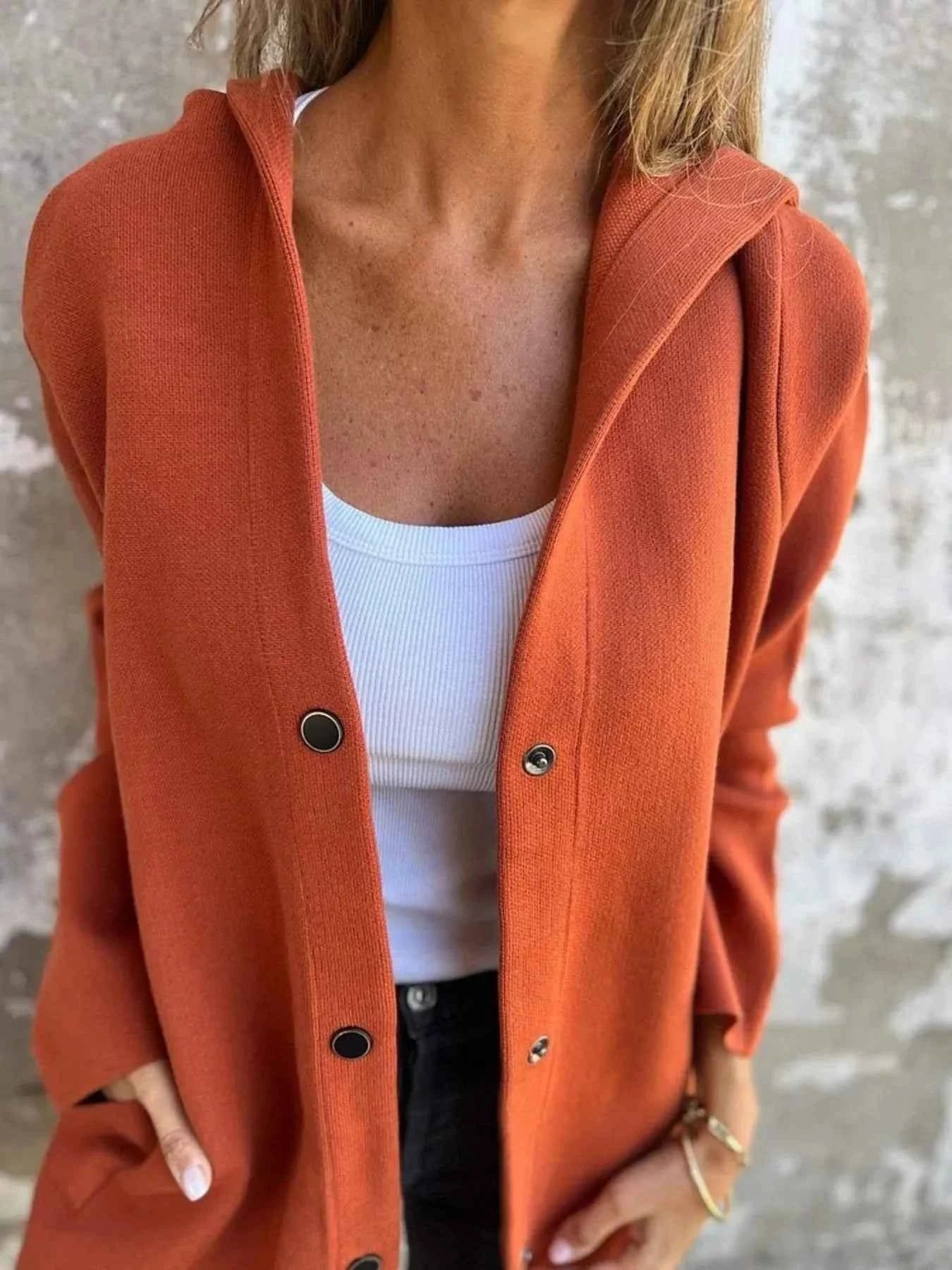 Full Size Snap Down Long Sleeve Hooded Outerwear Plus Size 34b54ebdef314445aff595722b4c583c-Max-Origin