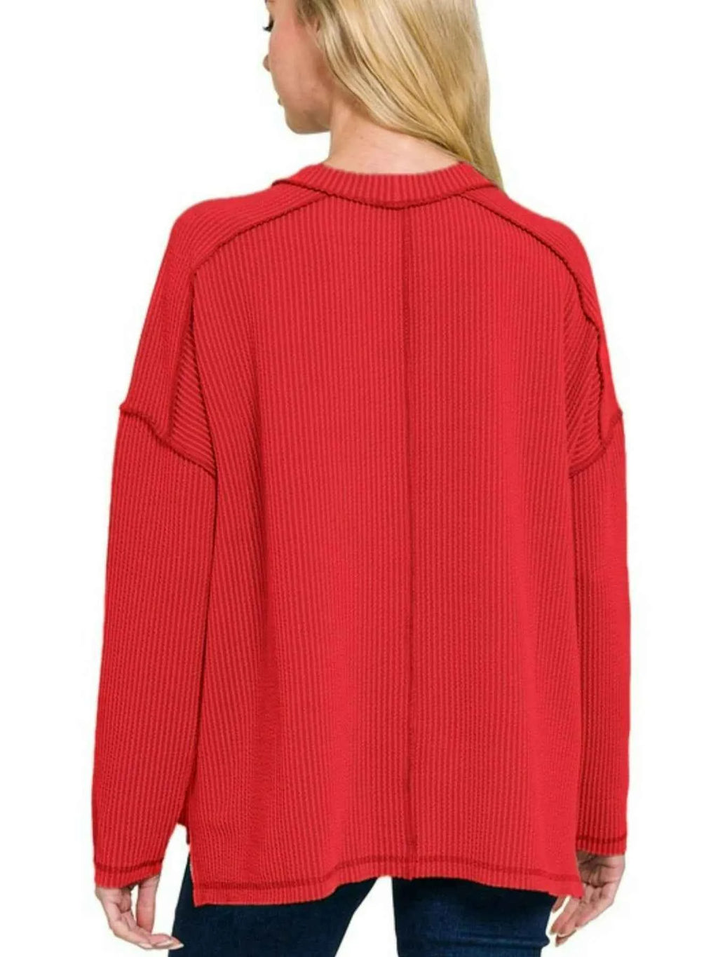 Zenana Full Size Exposed Seam Long Sleeve Corded Rib Knit Top Plus Size 34bd6318-cf83-469e-a021-a2840a7325e1-Max-Origin