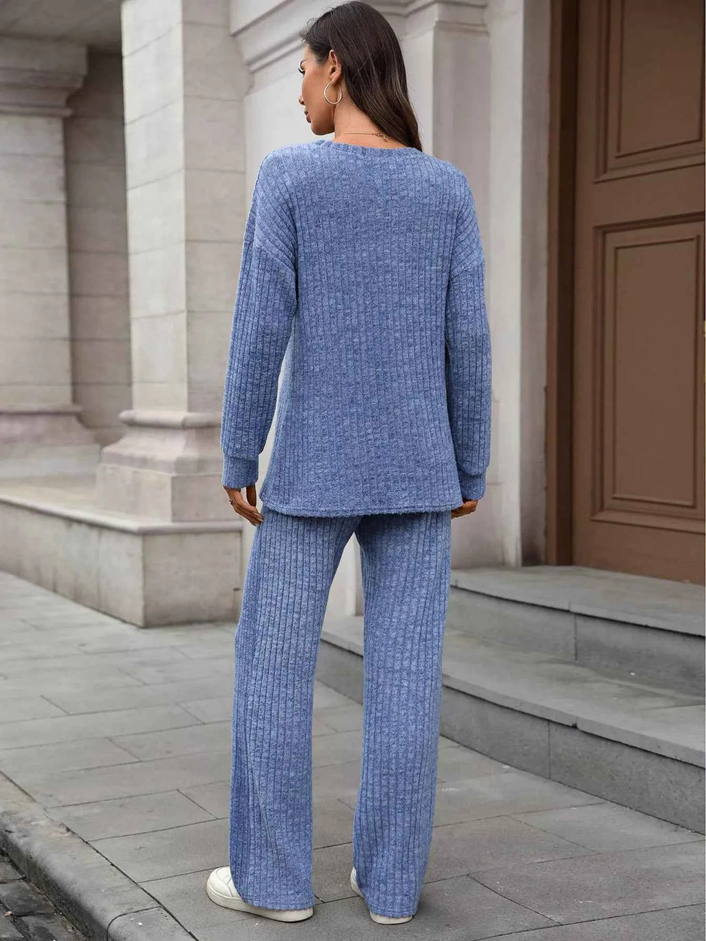 Ribbed Round Neck Top and Pants Set 34cc2ac23ca14afe86f7c474f999377a-Max-Origin