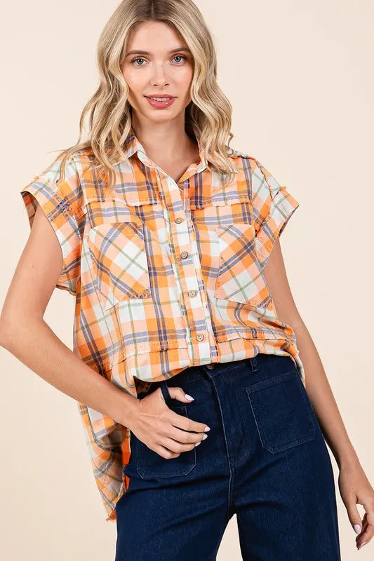 Mittoshop Mineral Wash Plaid Button Down Shirt 34d75852-177e-4856-8f39-f141c4980803-Max