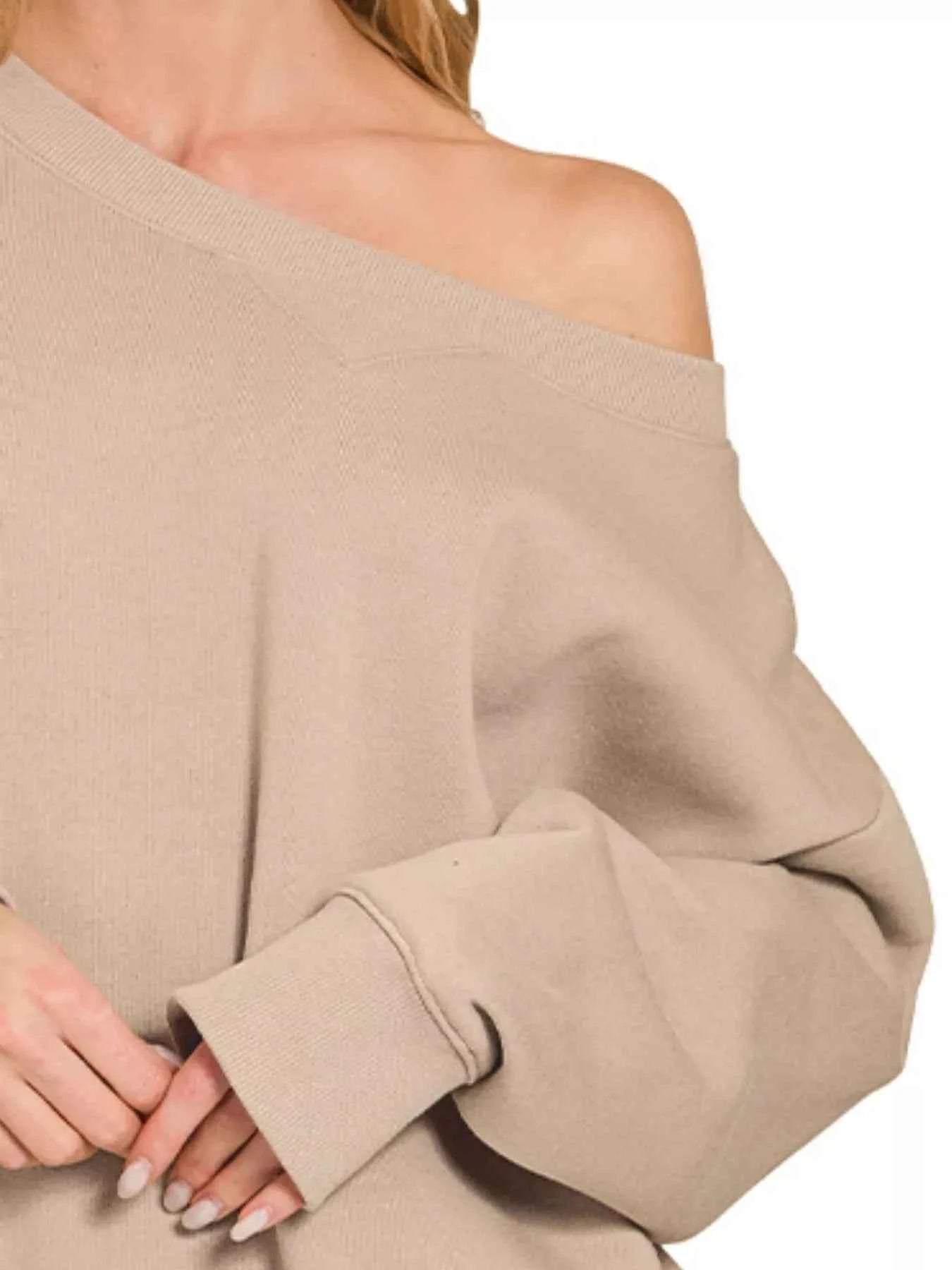 Zenana Fleece Boat Neck Sweatshirt and Shorts Set 34e3076a-0427-4c50-a192-d4ff87e7d164-Max-Origin