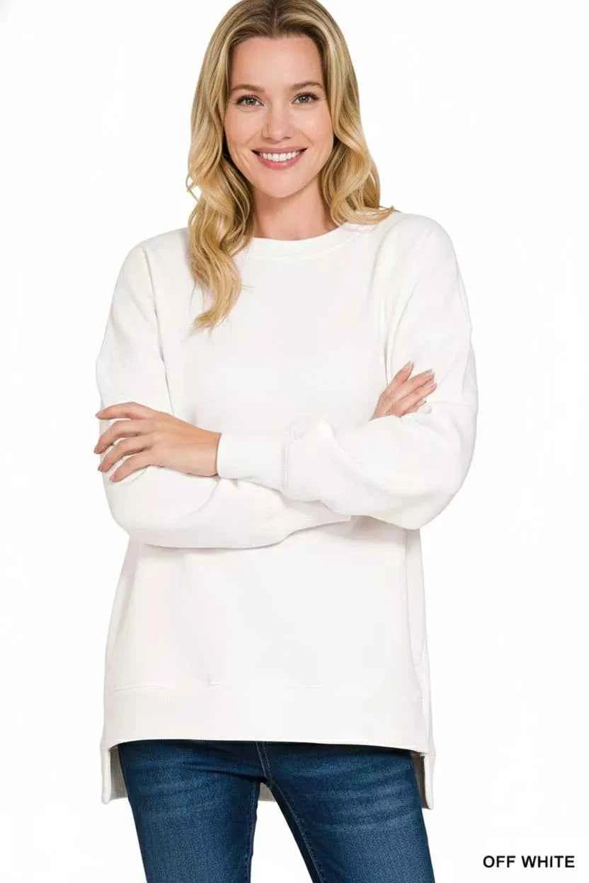 Zenana Fleece Hi-low Boyfriend Sweatshirts with Pockets 34f2ba3d-3d92-43ac-8196-e39bfead5aca-Max-Origin