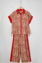 Leopard Contrast Trim Top and Pant Set Brown1 34fd80f6-99ec-478d-a5b8-8164799cc35c