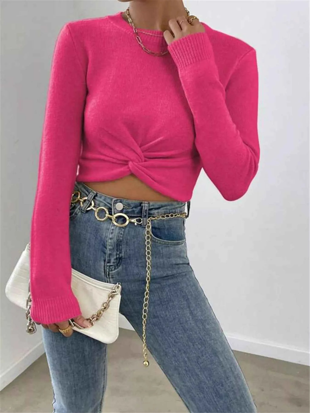 Twisted Front Cropped Knit Top 35345c8eb8ed47d58c749d9a77c31c6c-Max-Origin