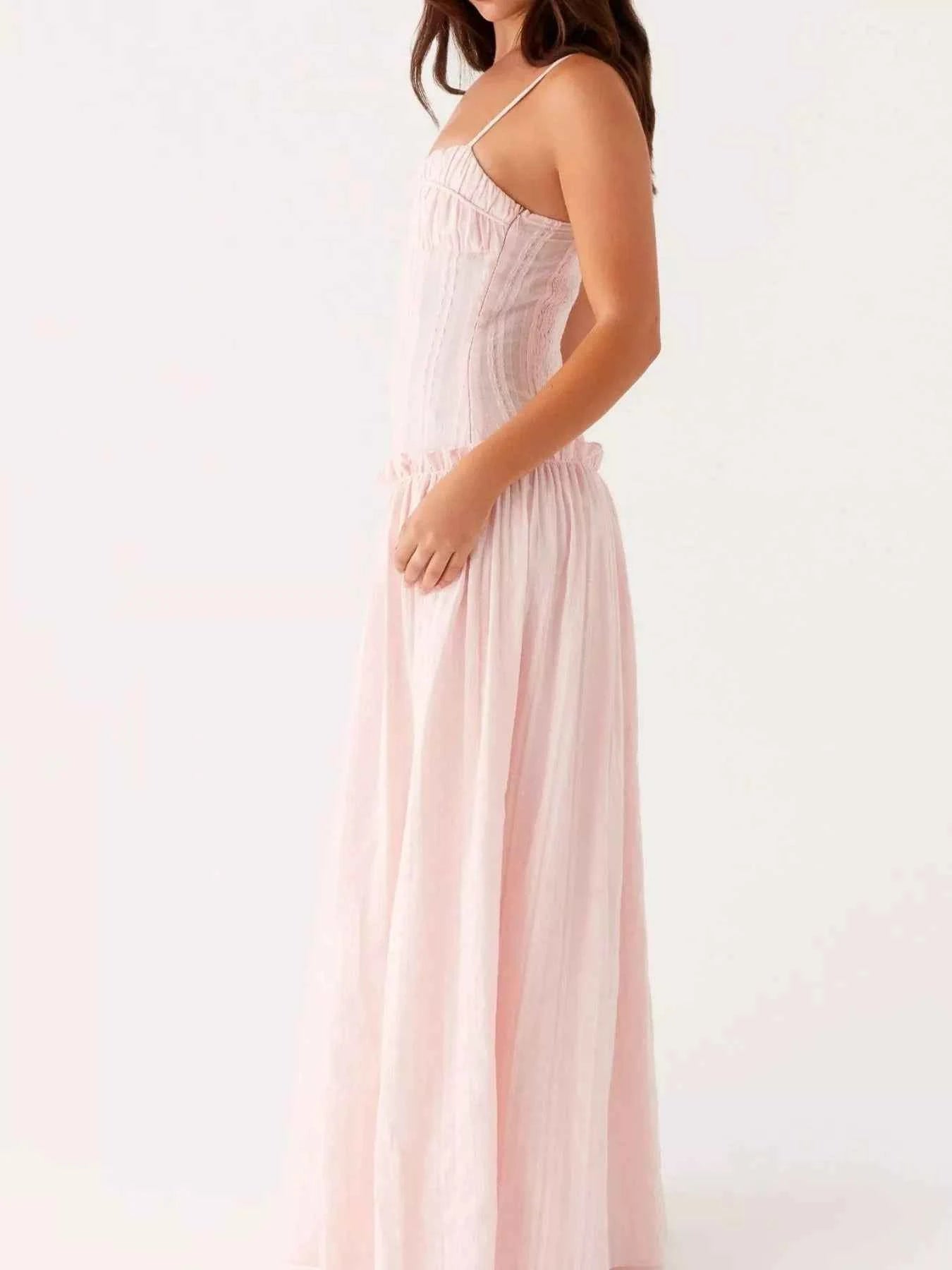 Frill Spaghetti Strap Maxi Dress 35370037-4c67-4e75-91a6-b0c5f884f58f-Max-Origin