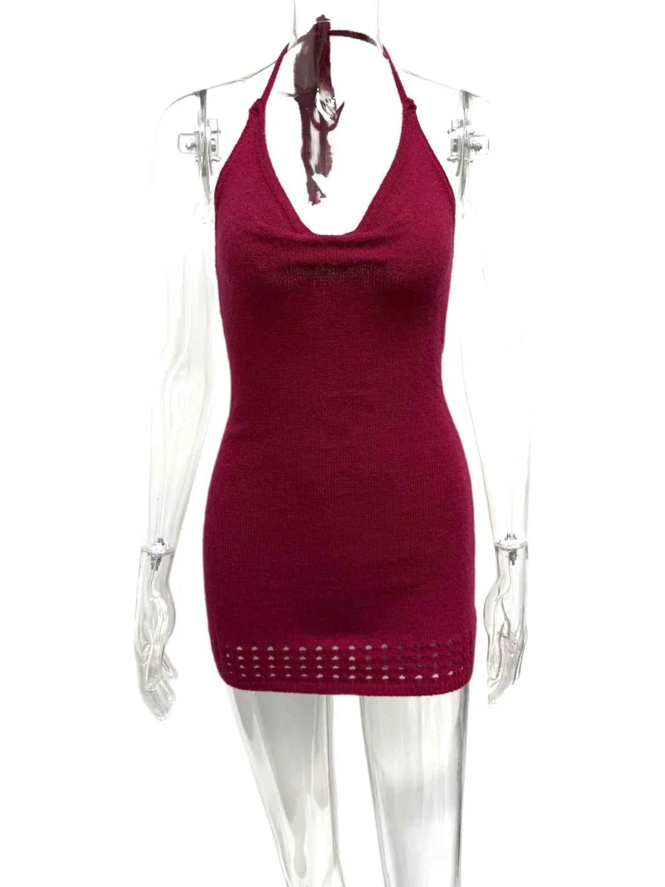 Openwork Halter Neck Knit Cami Dress 354c97cb-a57f-41b6-8ff6-2f7e3711d1cf-Max-Origin