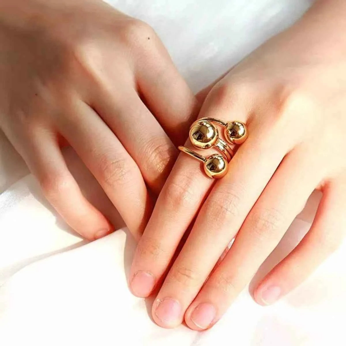 Multi Layered Ball Ring Gold onesize 356427db-a30b-4712-8f46-9d720a38c402-Max-Origin