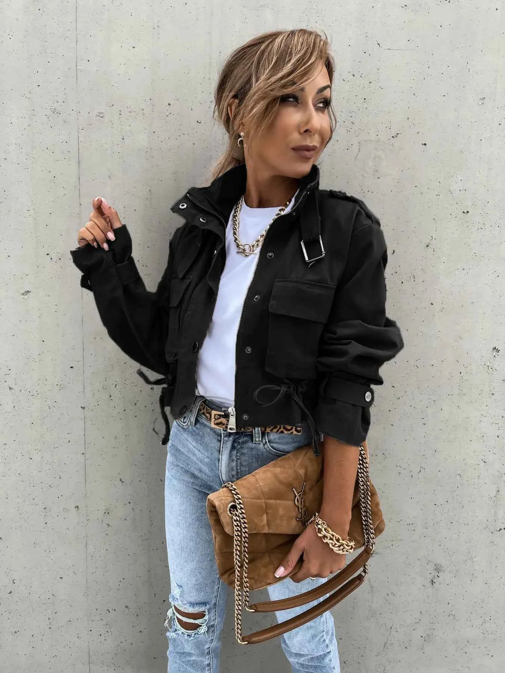 Snap Down Long Sleeve Jacket 3564a1b10bdf4c30937cc5ee2a35d645-Max-Origin