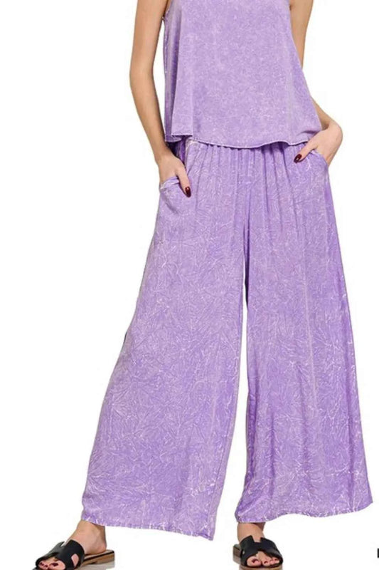 Woven Acid Crinkle Washed Cami & Pants 2 Piece Set 356894d3-58d6-4e96-852a-6818bf6cfca0-Max-Origin
