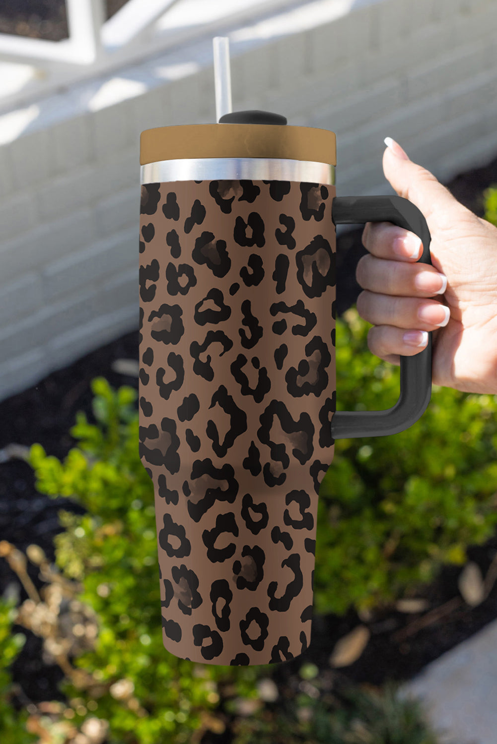 Coffee Leopard Print Tumbler Cup 357022228aaeaf98