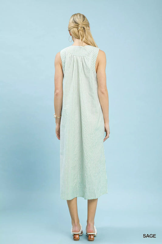 Chevron Stripe Sleeveless Midi Dress 358f0cec-ecce-4b20-bcf6-3f0b507be640-Max-Origin