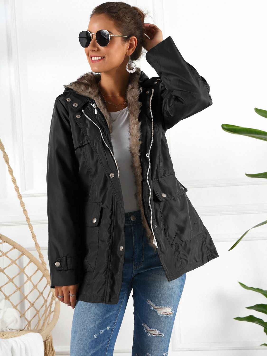 Ivy Lane Full Size Hooded Jacket with Detachable Liner (Three-Way Wear) 359be927a29f454ca453f90aee6b47a2-Max