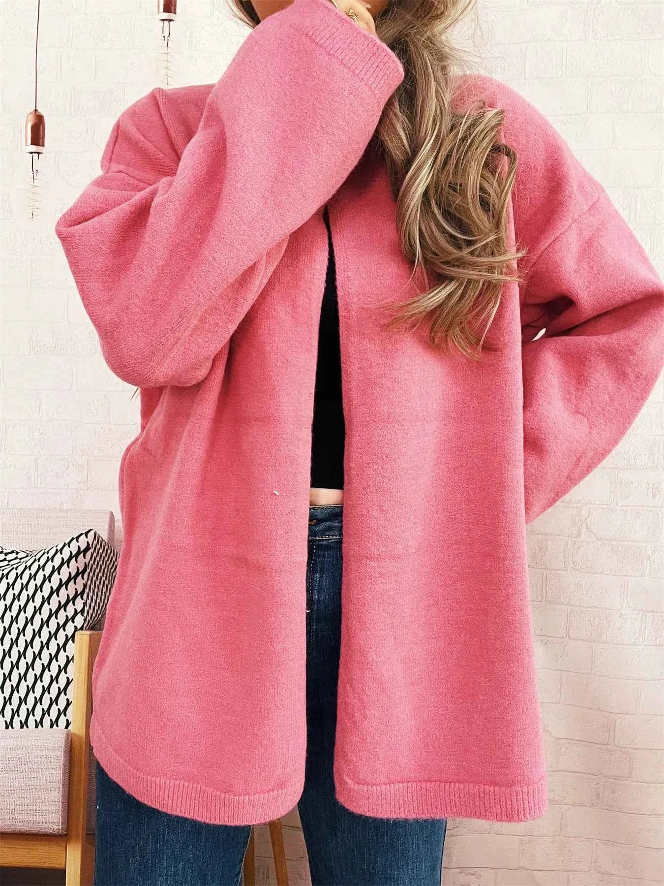 One Button Front Drop Shoulder Cardigan 35a88a0ac1714f4a9ca798ea23133a65-Max-Origin
