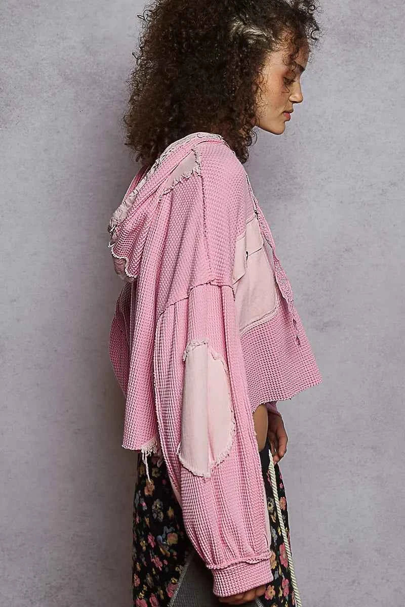 POL Raw Hem Cropped Hooded Jacket 35b07fe4-0bdb-45b4-8b42-f30dd6444e47-Max-Origin