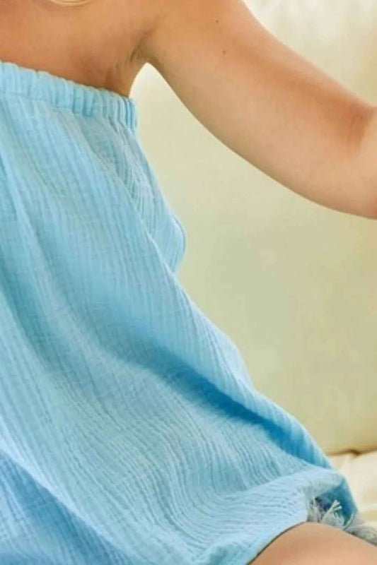Washed Cotton Gauze Woven Tie Ribbon Detailed Top 35b9fe09-7a9e-4d37-a6f3-1a4e08cc8231-Max-Origin